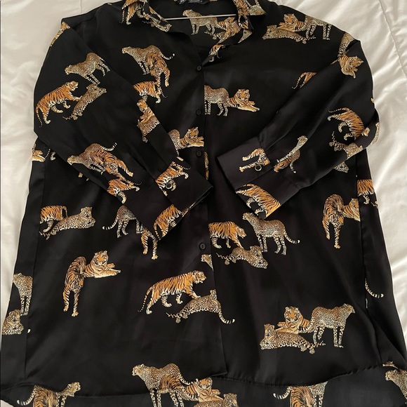 Zara tiger shirt dress Clearance